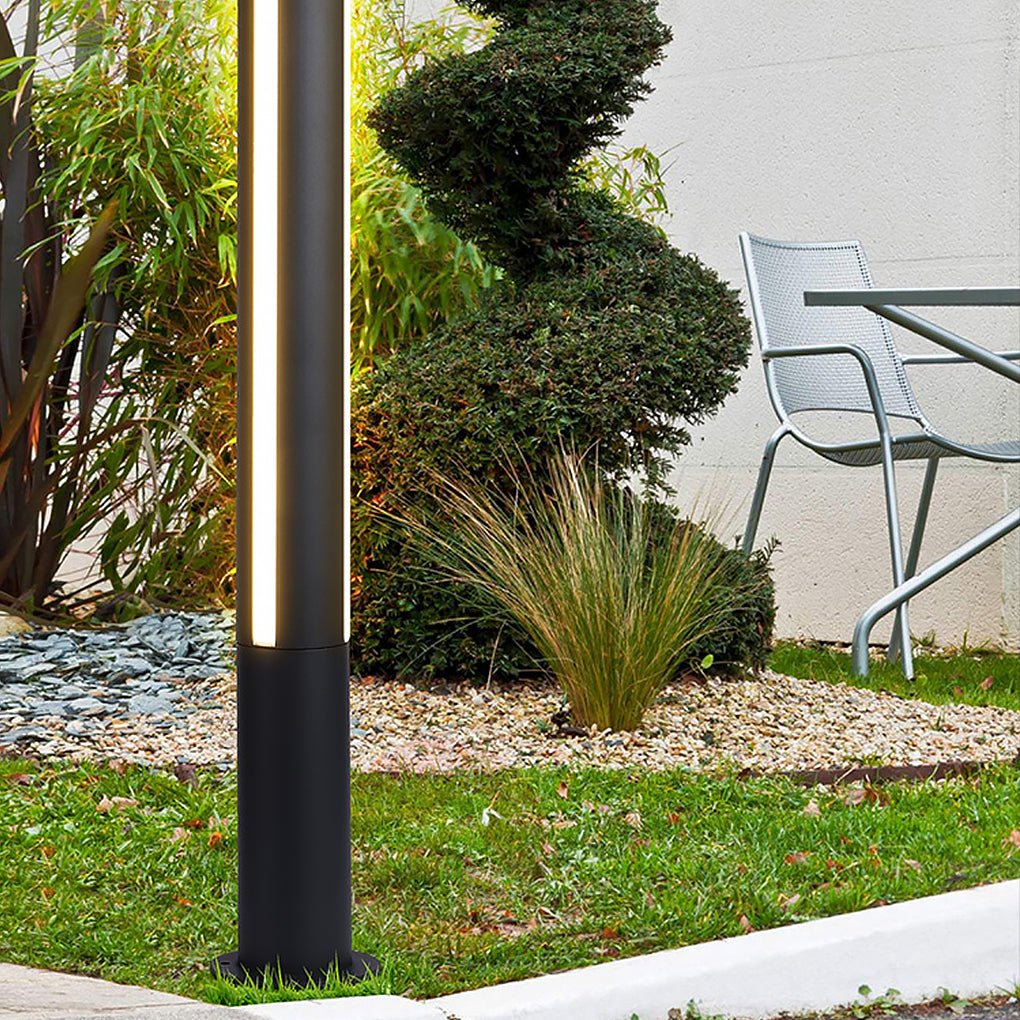 Industrial Outdoor Bollard Light — Die-Cast Aluminum, LED, IP54 Weatherproof, Warm White 3000K, Hardwired, 29.5" or 49.2"