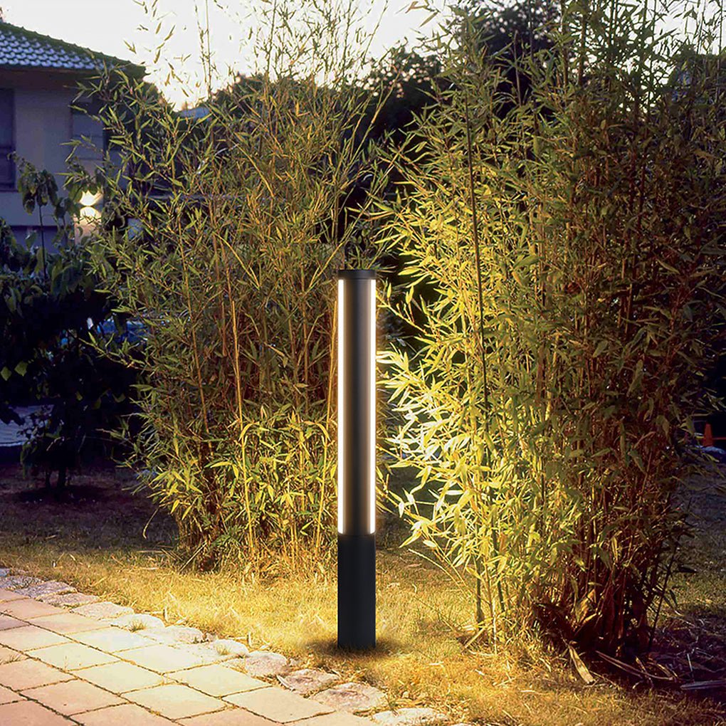 Industrial Outdoor Bollard Light — Die-Cast Aluminum, LED, IP54 Weatherproof, Warm White 3000K, Hardwired, 29.5" or 49.2"