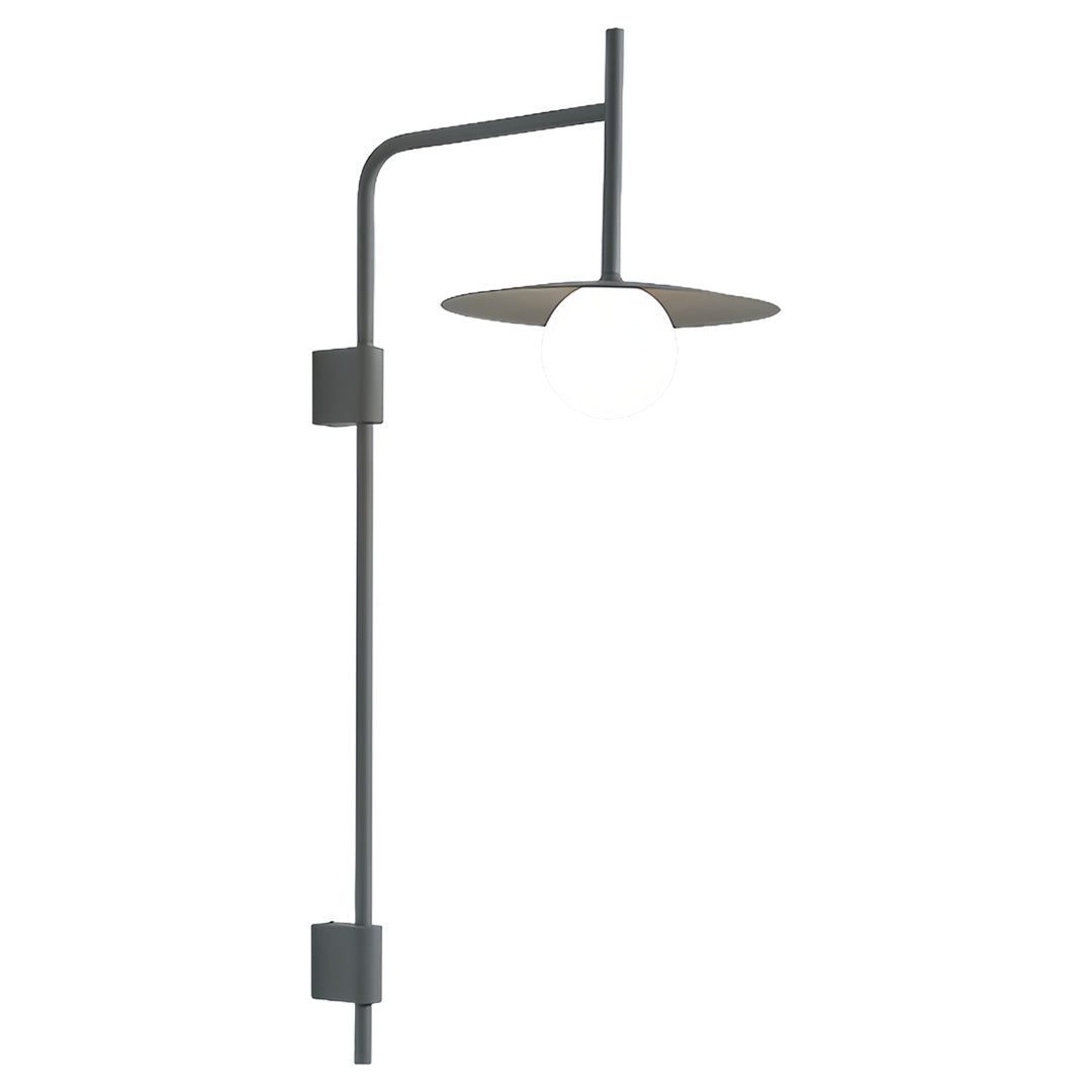 Modern Industrial Swing-Arm Wall Sconce — Frosted Glass, G9 LED, 12W Hardwired, Fixed or Adjustable