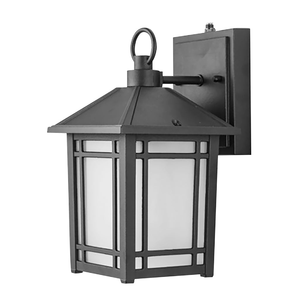 Modern Outdoor Wall Sconce — Die-Cast Aluminum and Glass, LED, Motion Sensor, Light Sensing, IP65, 3000K Warm White