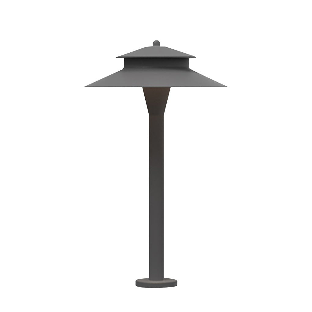 Industrial Hat-Top LED Path Light — Aluminum & Acrylic, 5W, IP65, 26" H