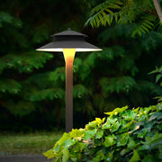 Industrial Hat-Top LED Path Light — Aluminum & Acrylic, 5W, IP65, 26" H