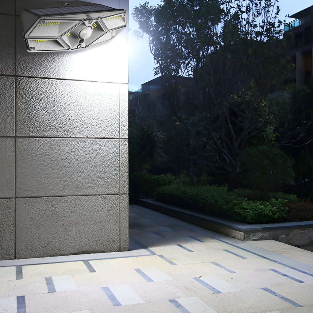 led outdoor wall sconces with solar energy and motion sensor lighting
