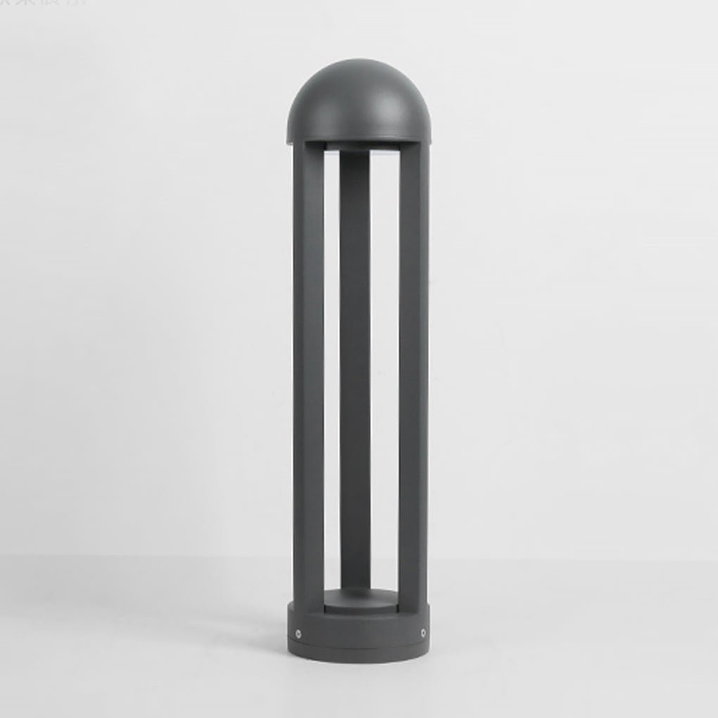 Decorative Column Bollard Light — Die-Cast Aluminum & Glass, COB LED 18W, 3000K, IP54 Weatherproof, 6" × 24"