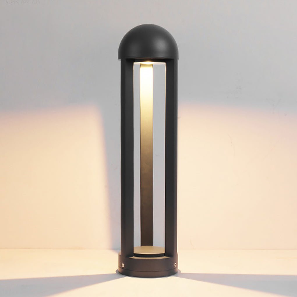 Decorative Column Bollard Light — Die-Cast Aluminum & Glass, COB LED 18W, 3000K, IP54 Weatherproof, 6" × 24"