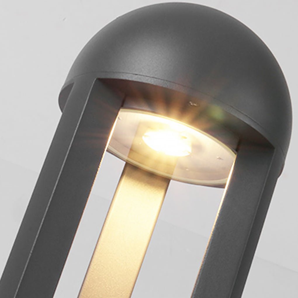 Decorative Column Bollard Light — Die-Cast Aluminum & Glass, COB LED 18W, 3000K, IP54 Weatherproof, 6" × 24"