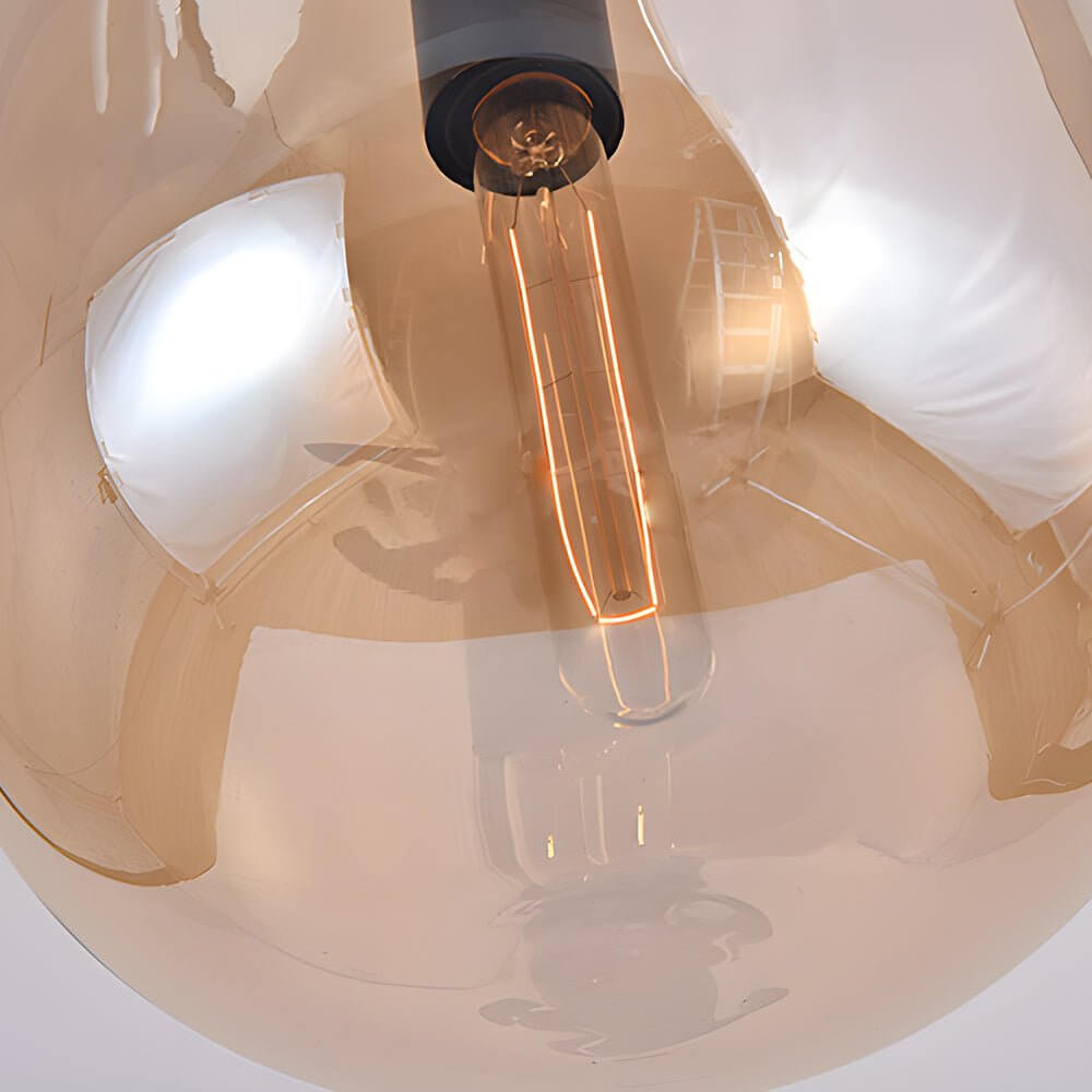 led pendant light with sleek industrial glass can design