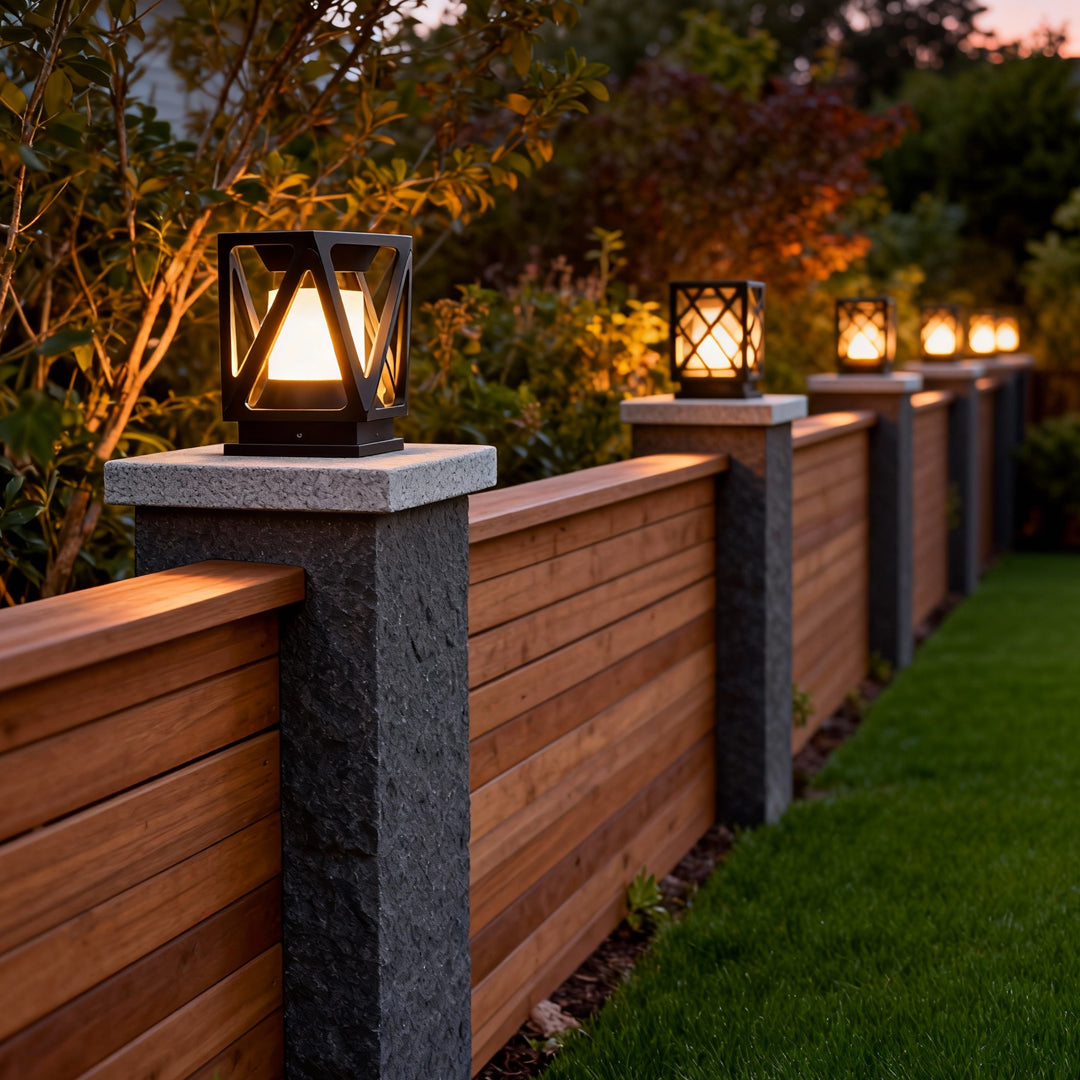 Bird's Nest Outdoor Pillar Light — Die-Cast Aluminum, LED, Solar / Hardwired, IP65, 3-Step Dimming
