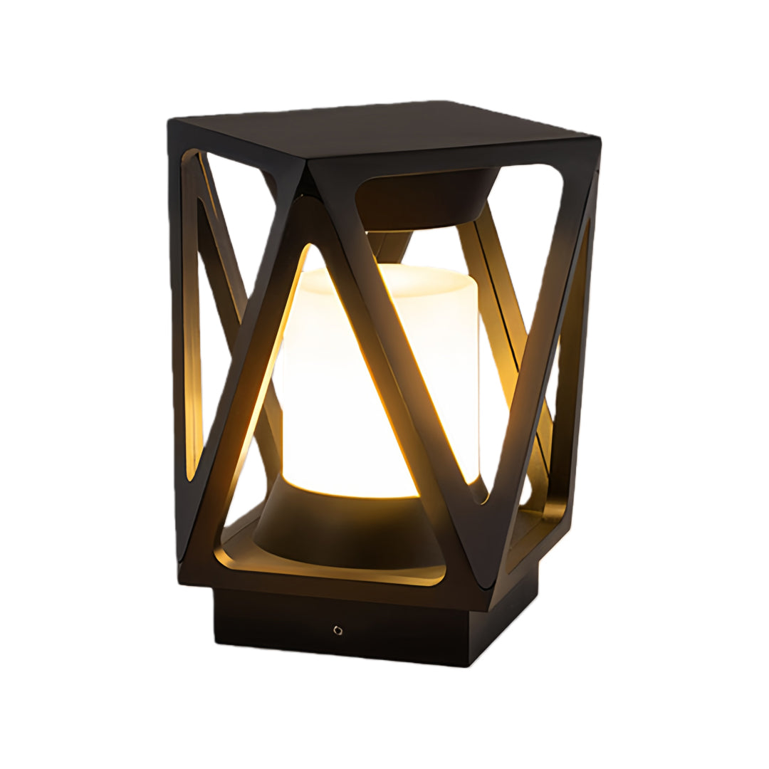 Bird's Nest Outdoor Pillar Light — Die-Cast Aluminum, LED, Solar / Hardwired, IP65, 3-Step Dimming