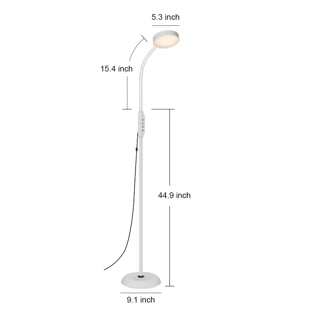 Minimalist LED Floor Lamp - Eye-Caring Standing Task Light for Reading Luxe