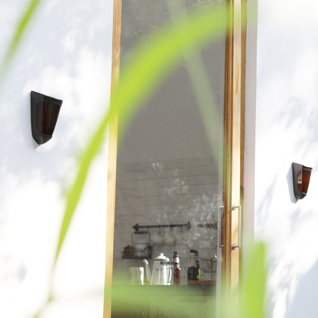 led solar energy outdoor wall lamp flame light wall sconce lighting