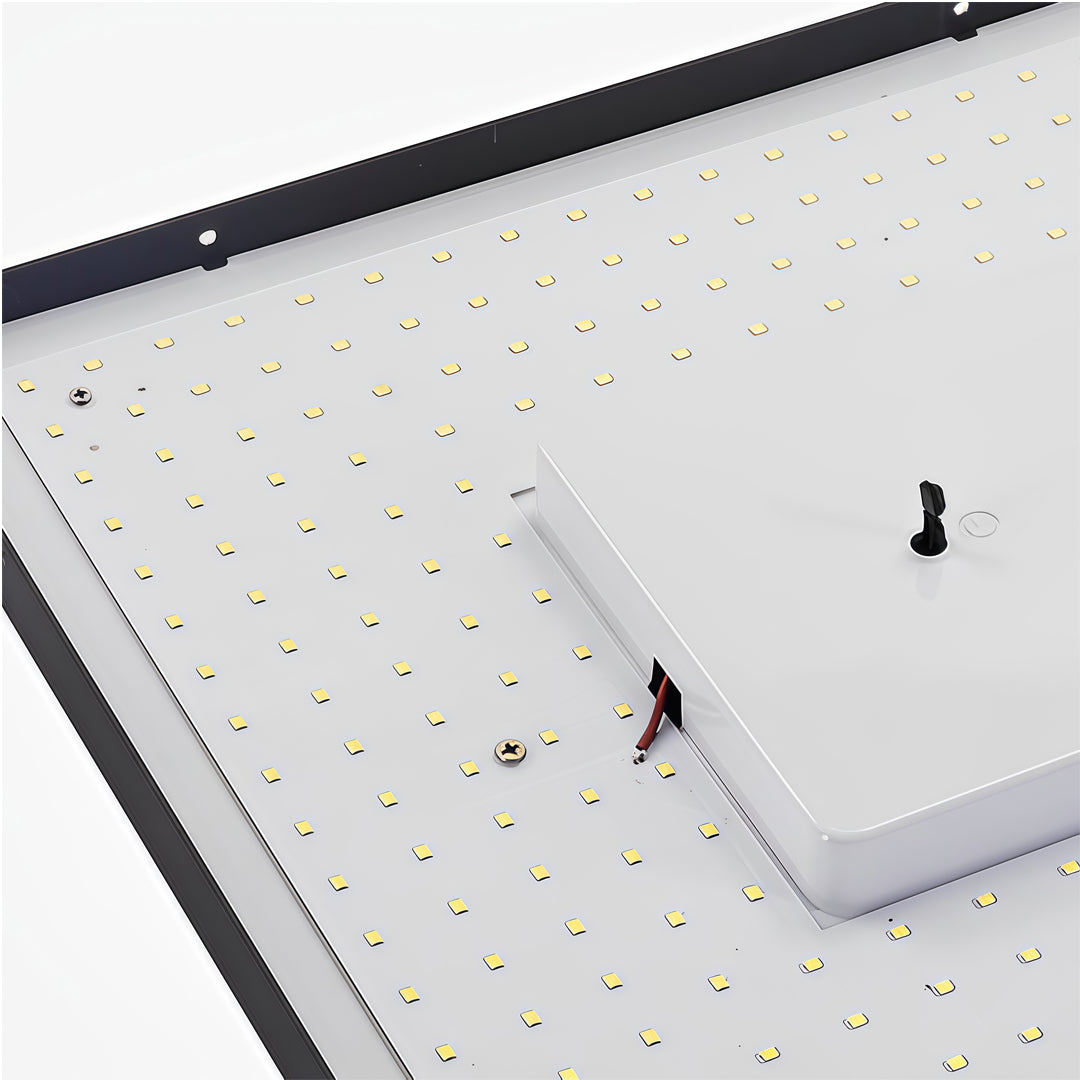 Modern Square Striped Outdoor Street Light — Die-Cast Aluminum, Solar / Hardwired, IP65, Remote Control, Dual Color Temperature