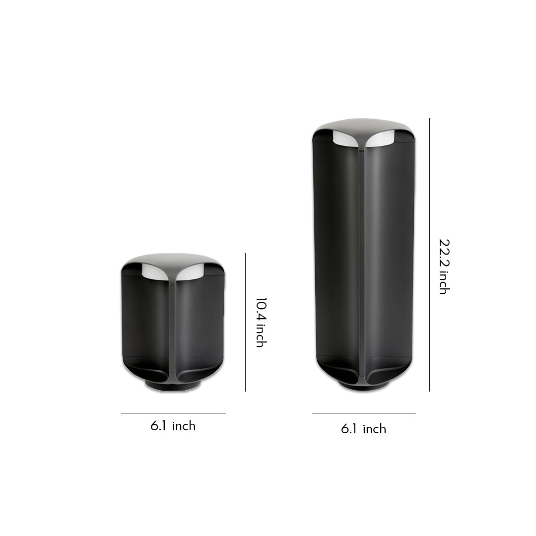 Minimalist Outdoor Bollard Light — Die-Cast Aluminum, 12W LED, IP65 Weatherproof, Black or Dark Gray