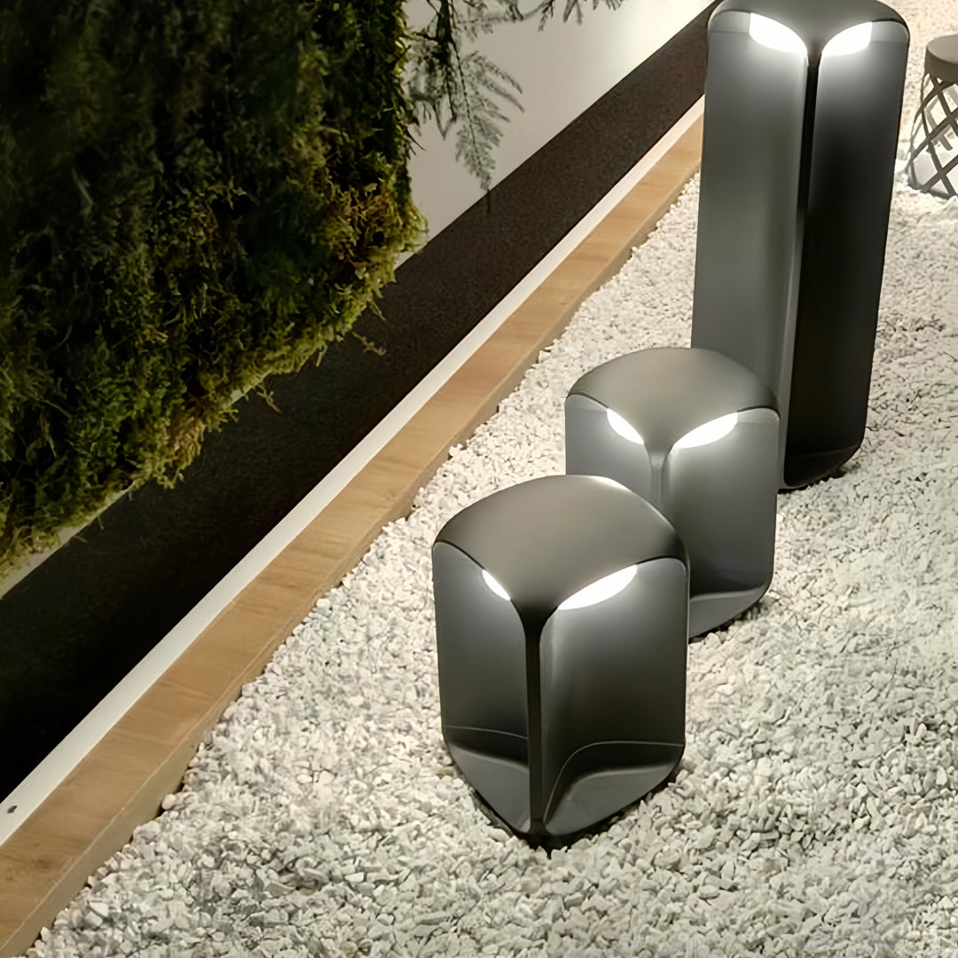 Minimalist Outdoor Bollard Light — Die-Cast Aluminum, 12W LED, IP65 Weatherproof, Black or Dark Gray