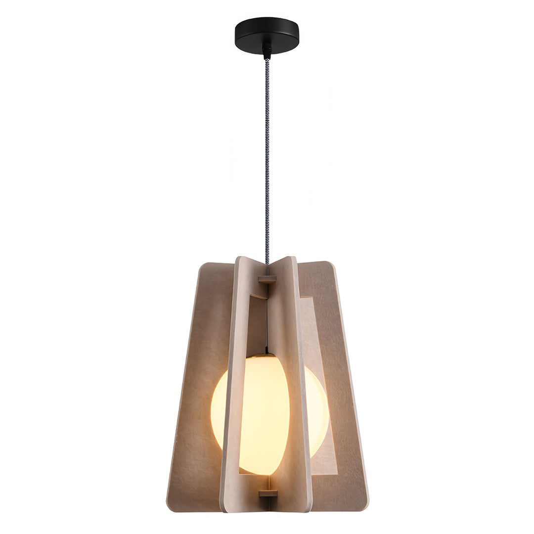 Geometric Felt Mini Pendant — PE+PET Acoustic Felt, Iron, 30/35cm, 6 Colors, Adjustable 2m Cord