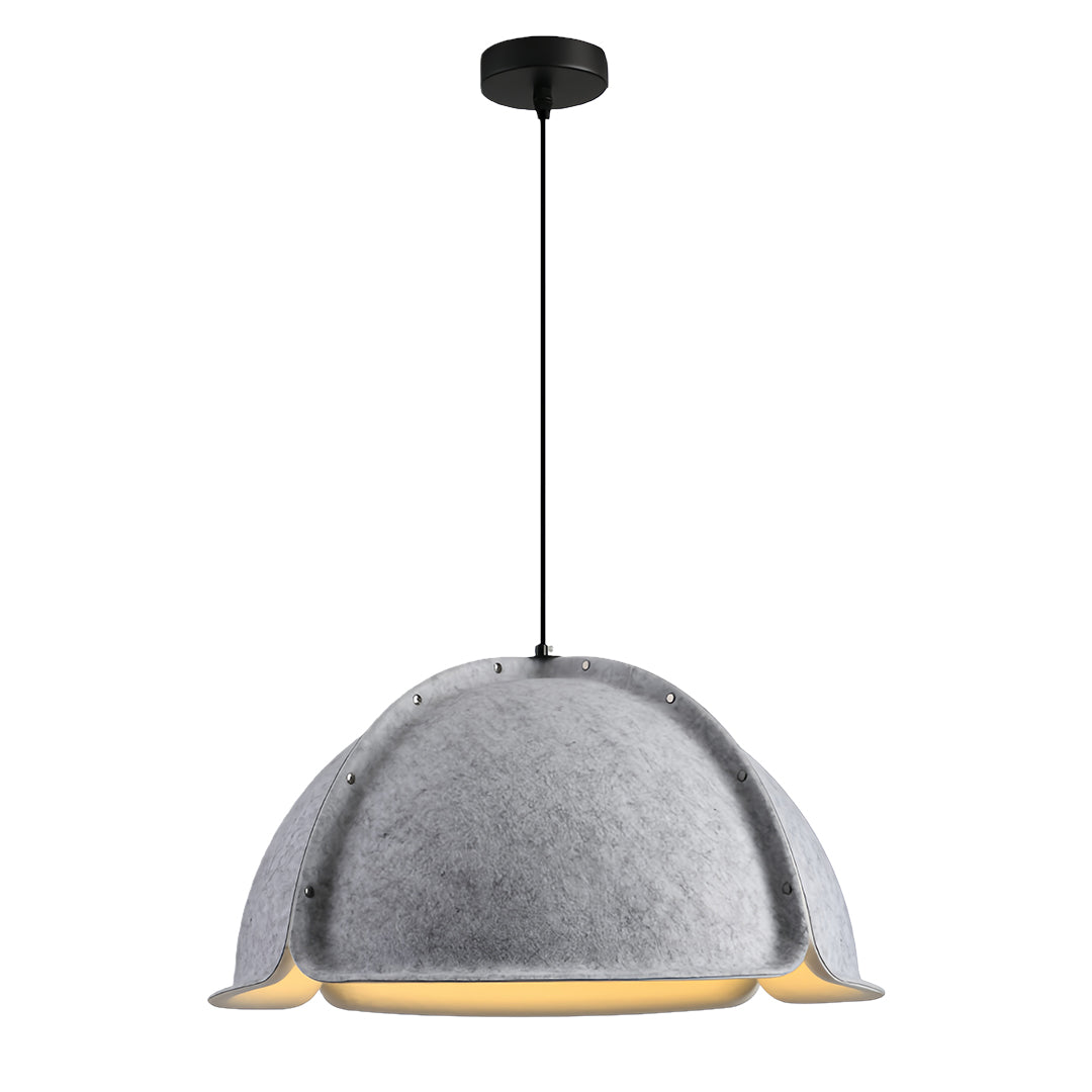 Hat-Shape PET Felt Pendant Light — Iron Frame, Adjustable Height, E27, 23.6" or 31.5"