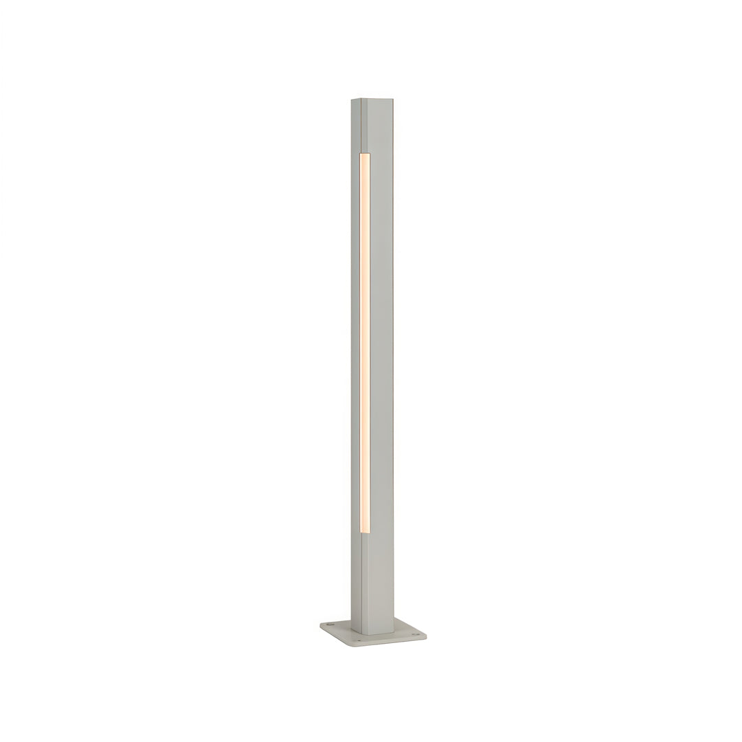 Outdoor LED Bollard Light — Aluminum, IP65, CRI 90, DC24V Hardwired, 5W–12W, 13.8"–35.4" Heights, Sand Coffee or Sand Gray