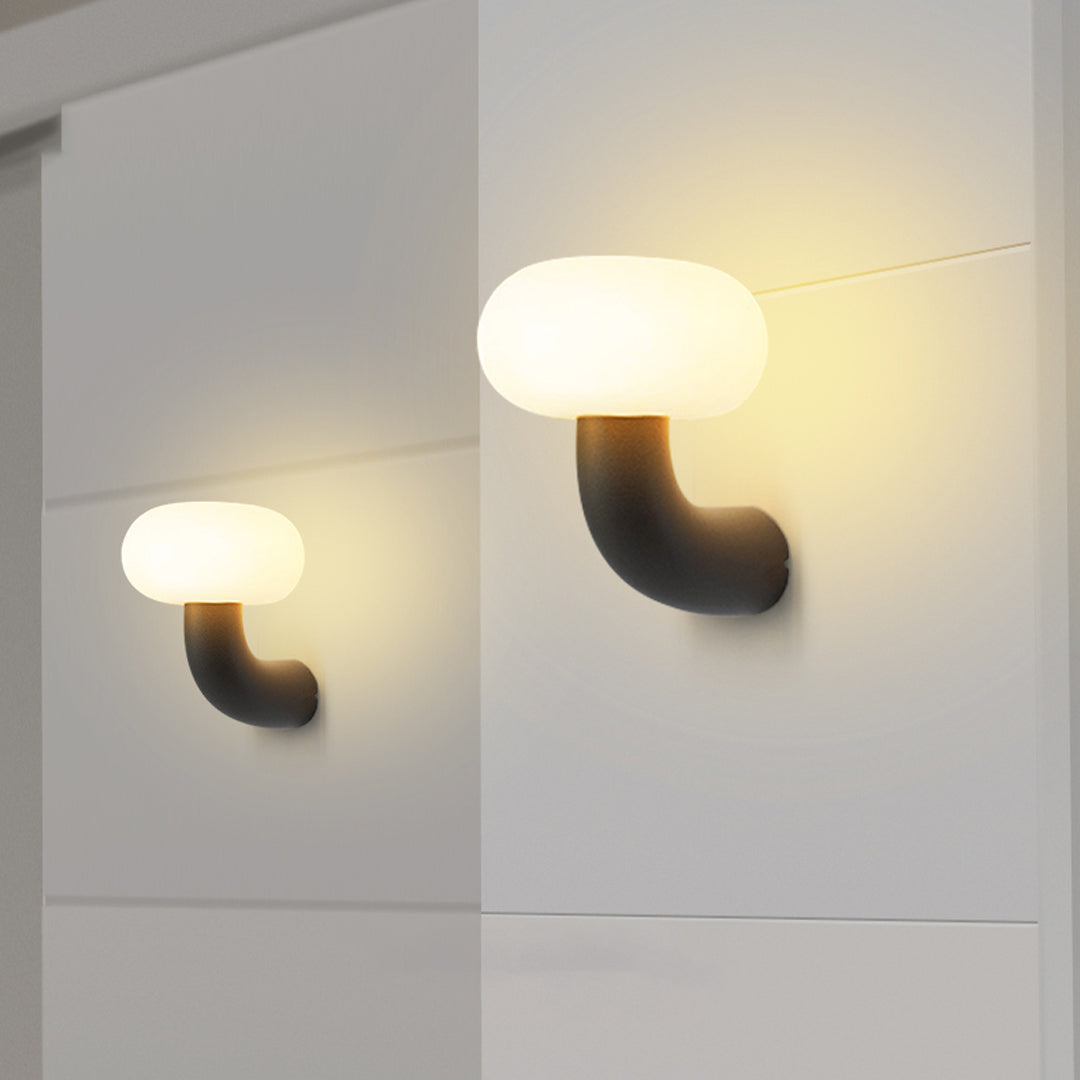 Elliptical Arc Outdoor Wall Sconce — Black Stainless Steel, LED, IP65 Weatherproof