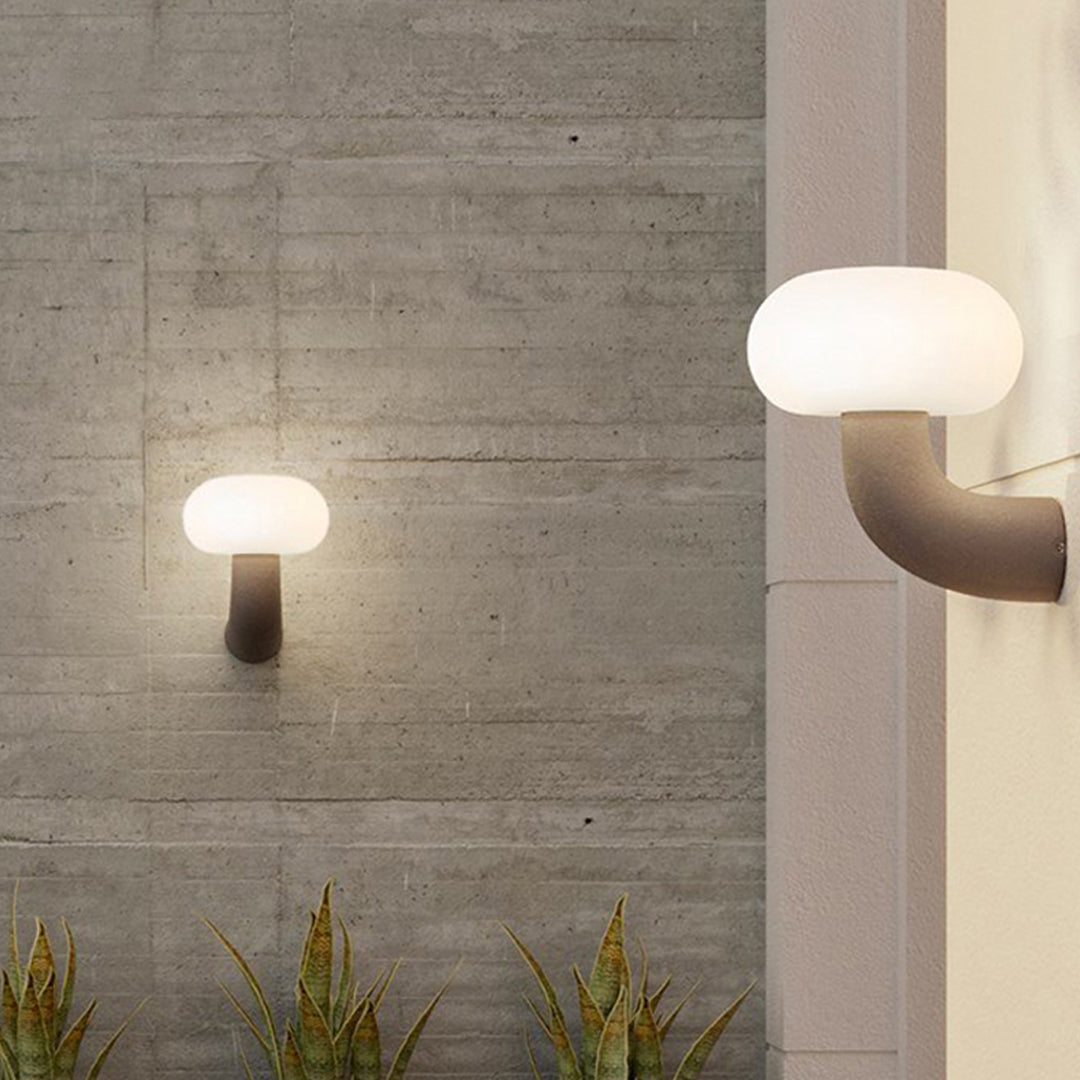 Elliptical Arc Outdoor Wall Sconce — Black Stainless Steel, LED, IP65 Weatherproof