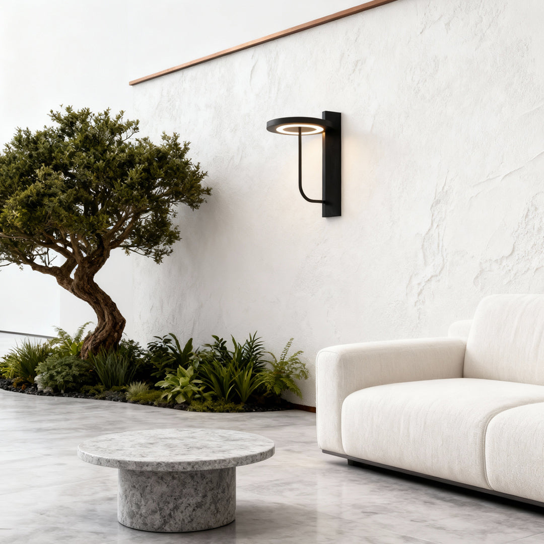 Outdoor Waterproof Black Metal Light Sconces