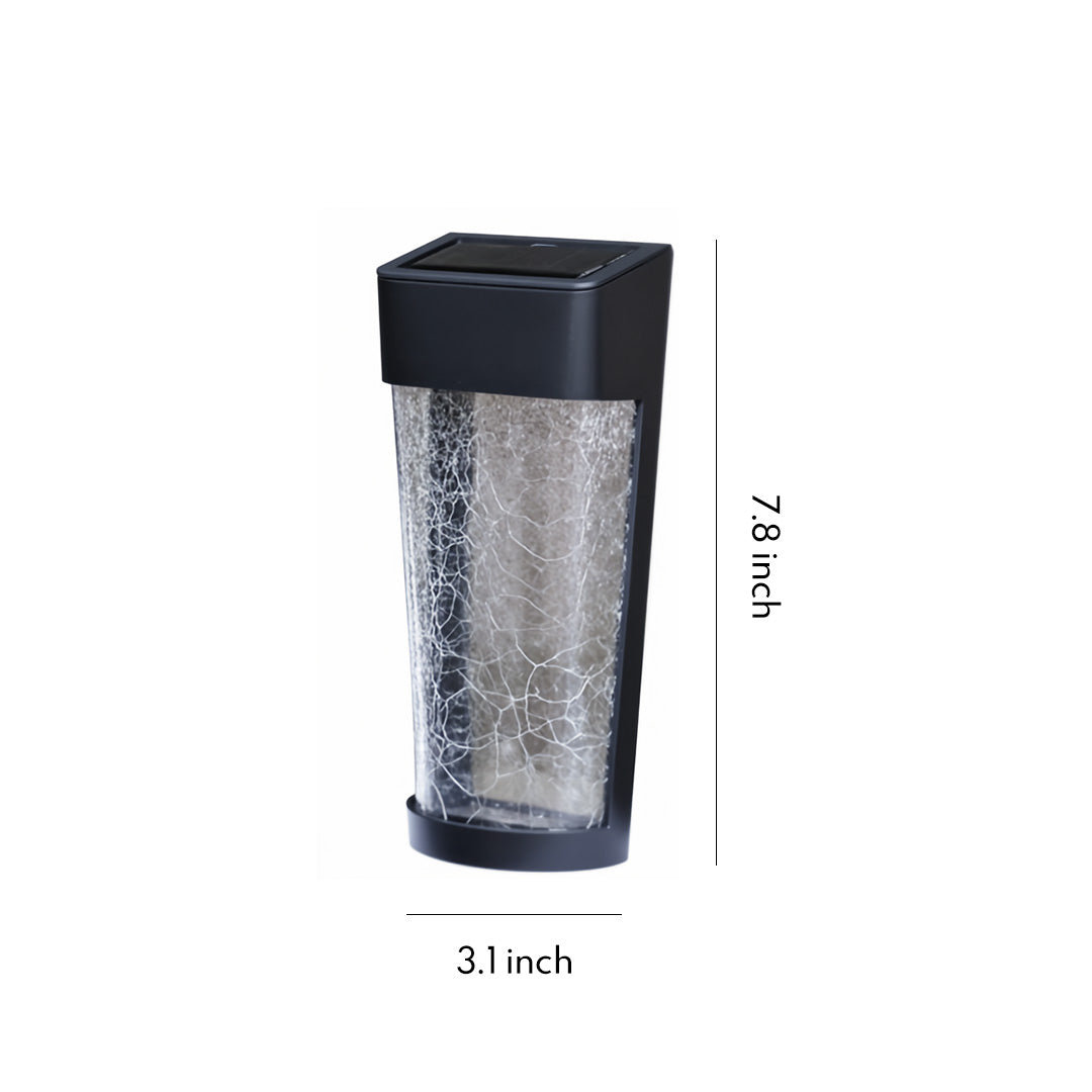 Minimalist Outdoor Wall Sconce — PE and Glass, 5W LED, 2400mAh Battery, IP65, Remote Control, Warm White 3000K