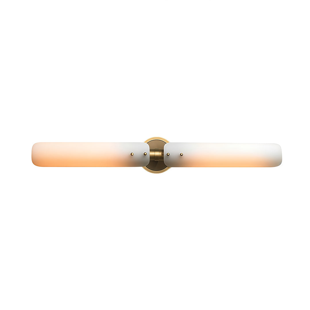 Art Deco Linear Wall Sconce — Solid Brass and Glass, E14, 3-Step Dimming, 1-, 2-, or 4-Light