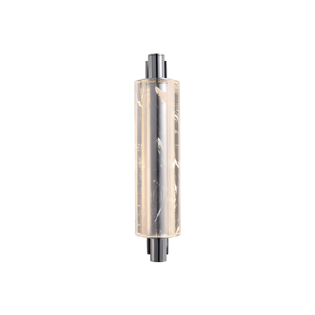Minimalist Linear Wall Sconce — Chrome Metal with Crystal Accents, 7.3W LED, 3000K, IP20