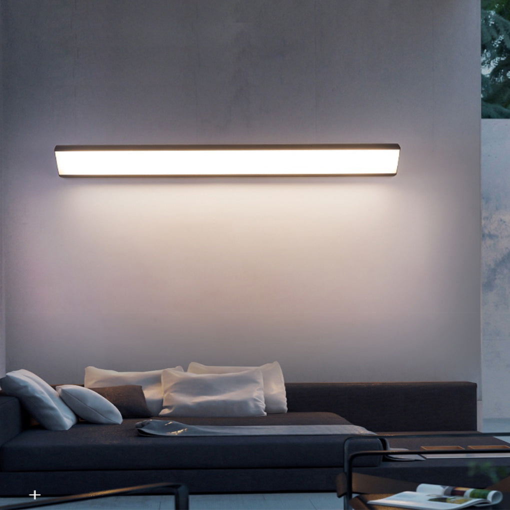 Modern Linear Outdoor Wall Sconce — Aluminum, LED, IP65, 23.6" / 35.4" / 48.8", 3000K / 6000K, Black or White