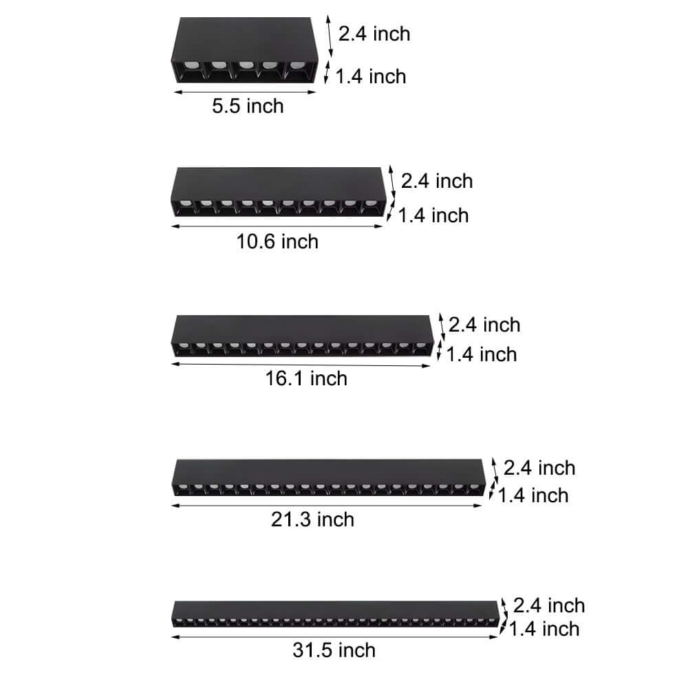 linear led ceiling downlight fixture for surface mounting