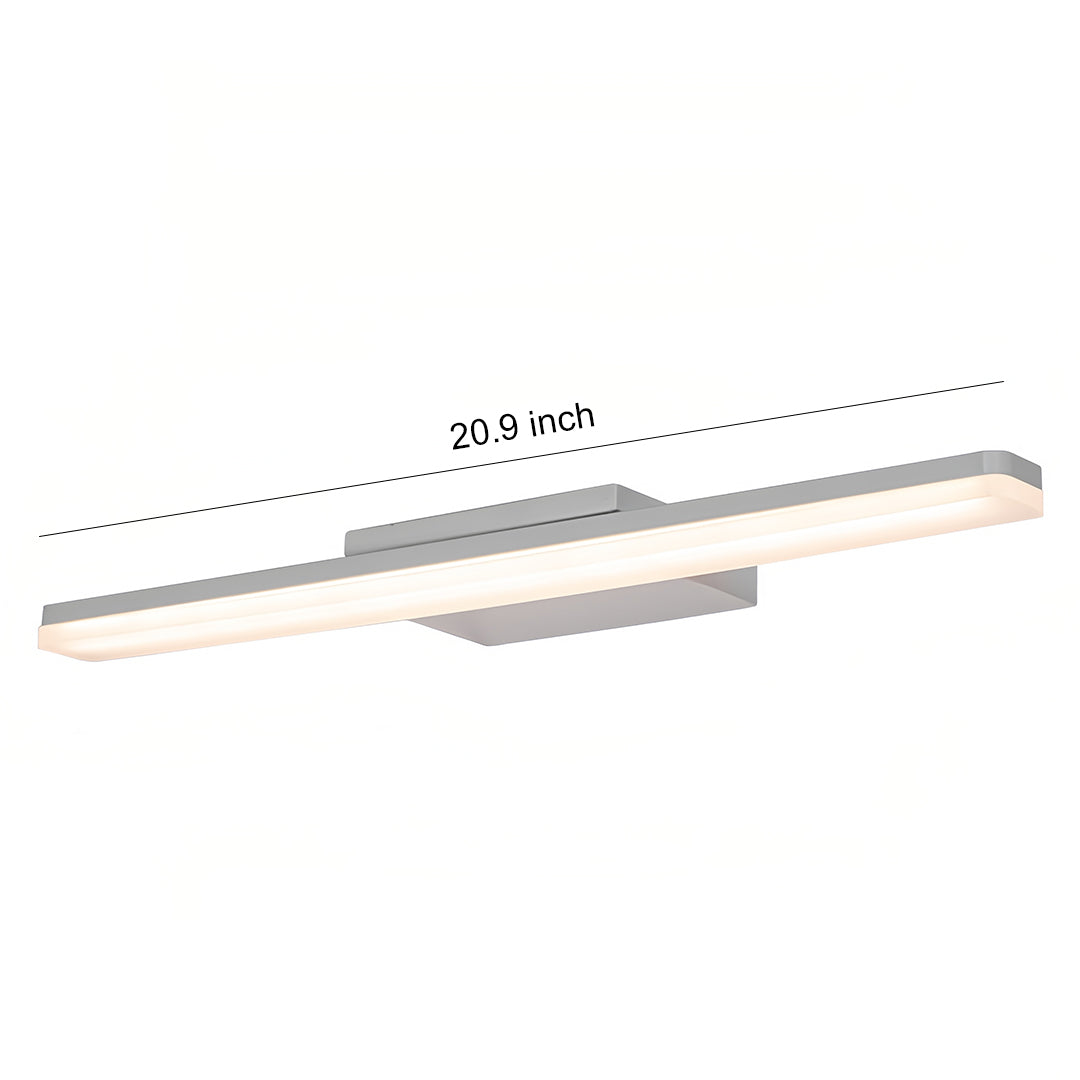 Minimalist Bathroom Vanity Light Bar — White Aluminum, 12W LED, 4200K Neutral Light