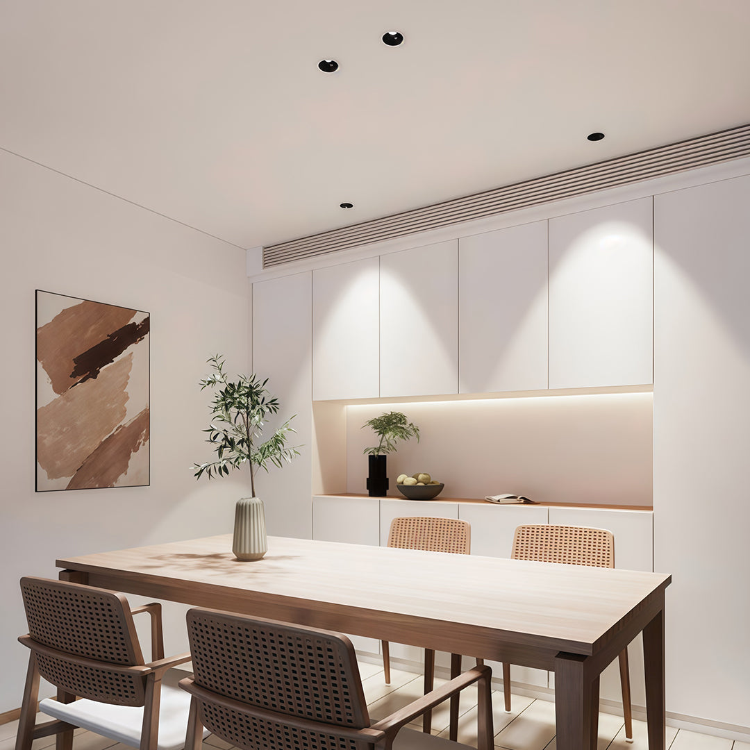 Full-Spectrum LED Recessed Can Light — Aluminum, Anti-Glare, 7–15W, 3000K, 36° Spotlight or 60° Downlight