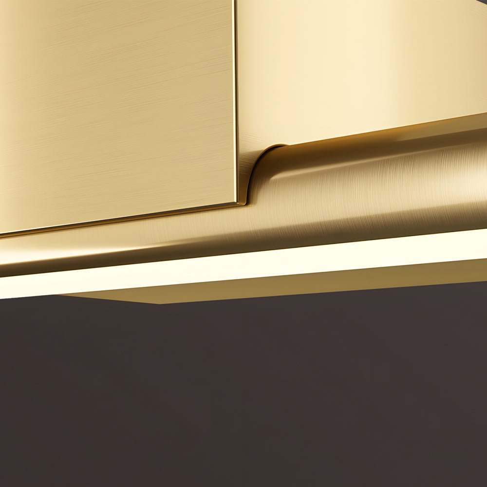 linear led vanity light in brushed brass with slim cylinder design for bathrooms