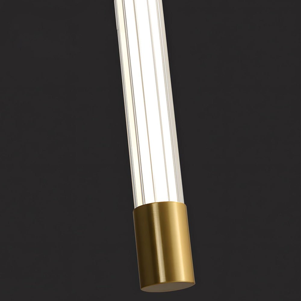 linear tall acrylic tube semi flush mount wall sconce