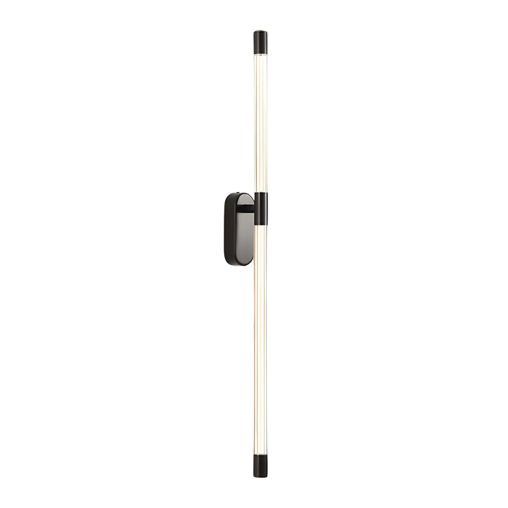 linear tall acrylic tube semi flush mount wall sconce