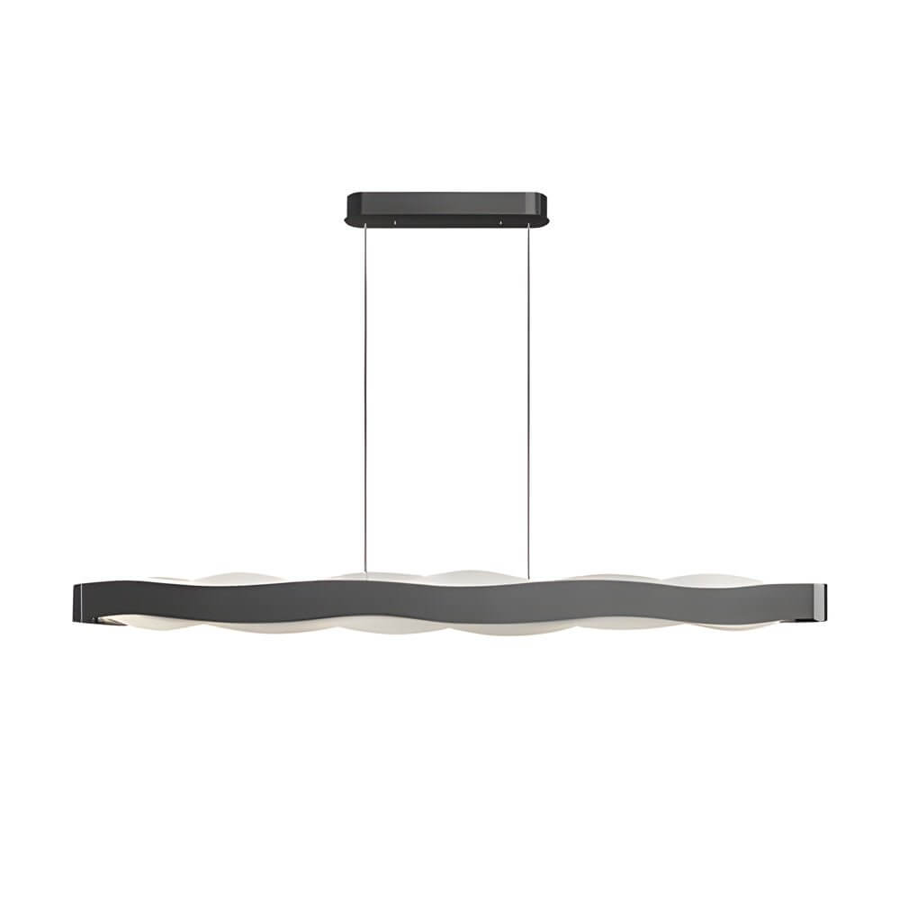 linear wavy round led pendant light with one bulb