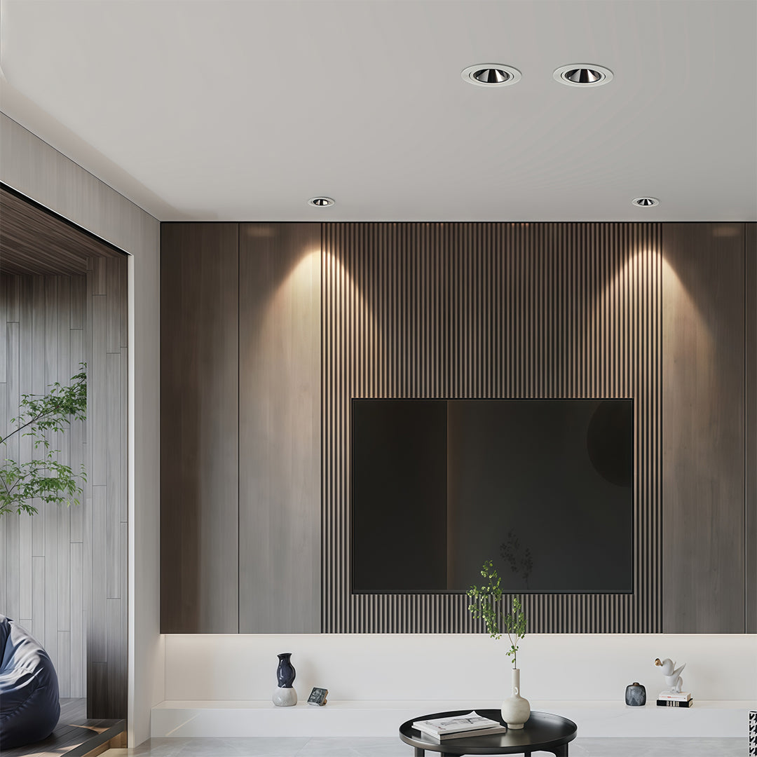 Directional Recessed Downlight — Aluminum, 7W / 10W, 3000K / 4000K / 6000K, Ra90, Anti-Glare, White or Black