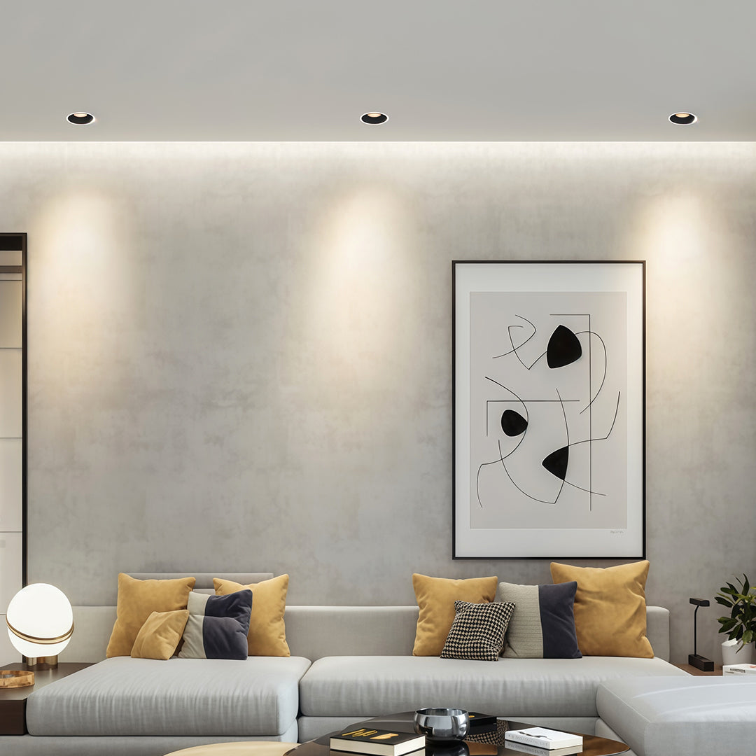 Anti-Glare Recessed LED Downlight — Aluminum, 7W / 12W, 3000K / 4000K / 6000K, CRI 90