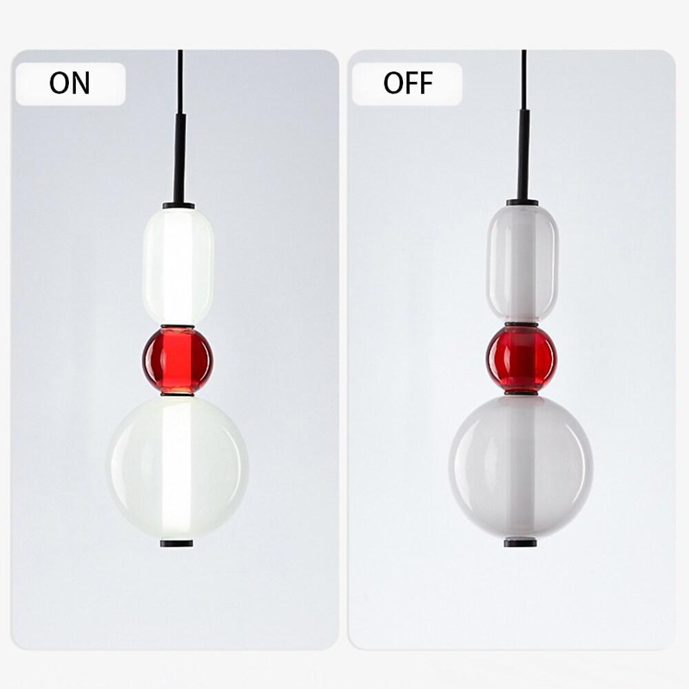 Stained Glass Mini Pendant Light — Metal, 1-Light LED, 4000K, 71" Adjustable Cord