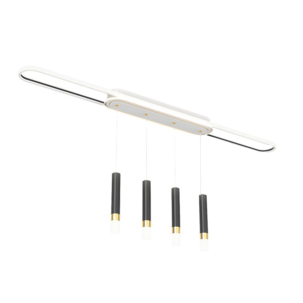 modern long circular three step dimming led ceiling light fixture hanging lamp