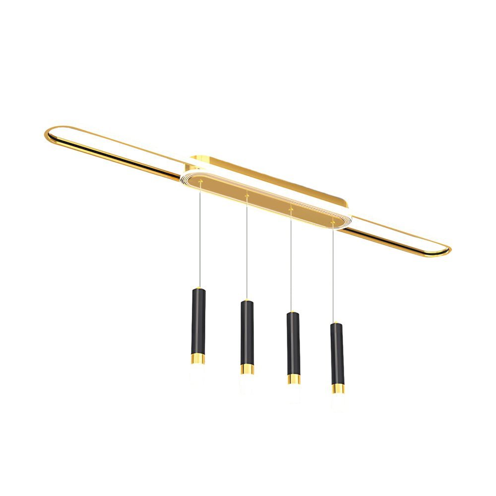 modern long circular three step dimming led ceiling light fixture hanging lamp