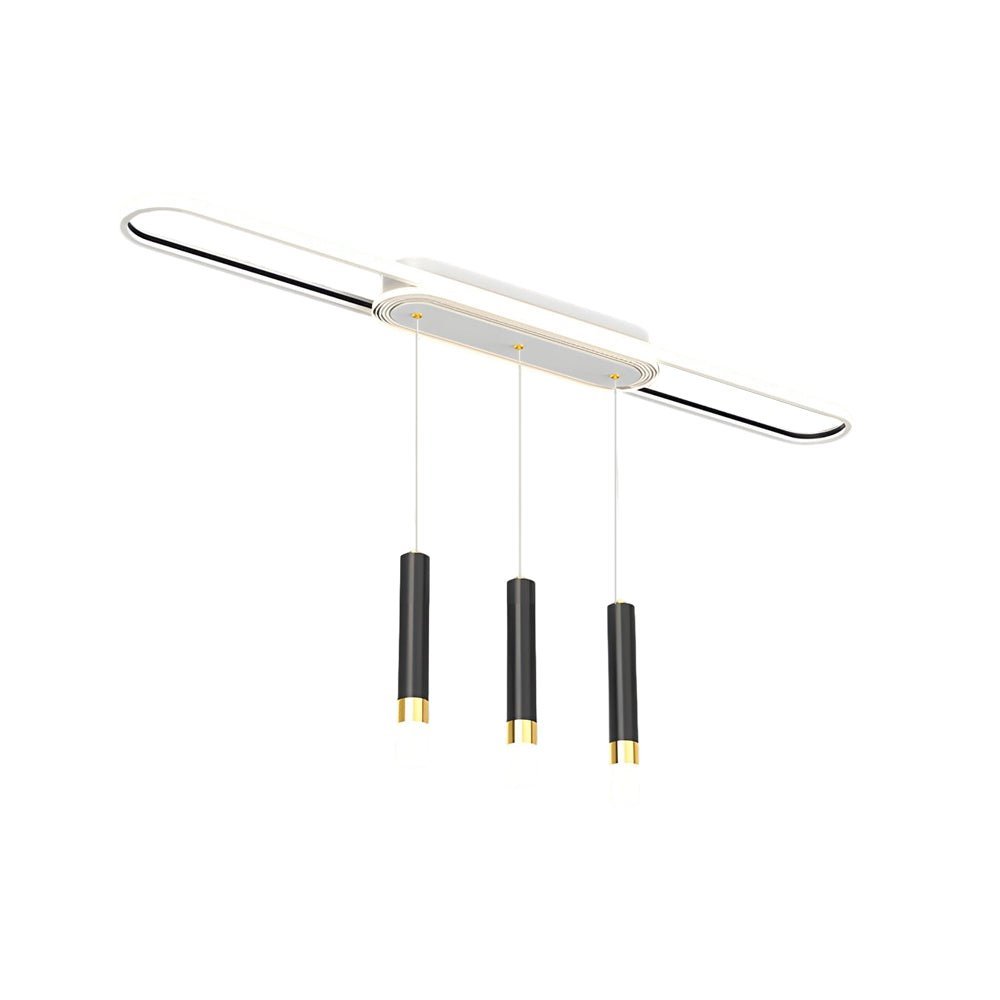modern long circular three step dimming led ceiling light fixture hanging lamp