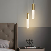 Modern Long Copper Acrylic Mini Pendant — Copper or Black, E27, 3-Step Dimming (3000K/4500K/6000K), 63" Cord