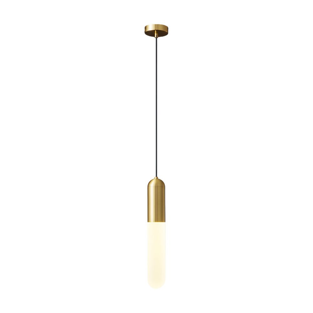 Modern Long Copper Acrylic Mini Pendant — Copper or Black, E27, 3-Step Dimming (3000K/4500K/6000K), 63" Cord