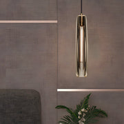 Postmodern Crystal Mini Pendant — Copper, Long Tungsten Filament E14 LED, 2.8" × 15", Adjustable Height