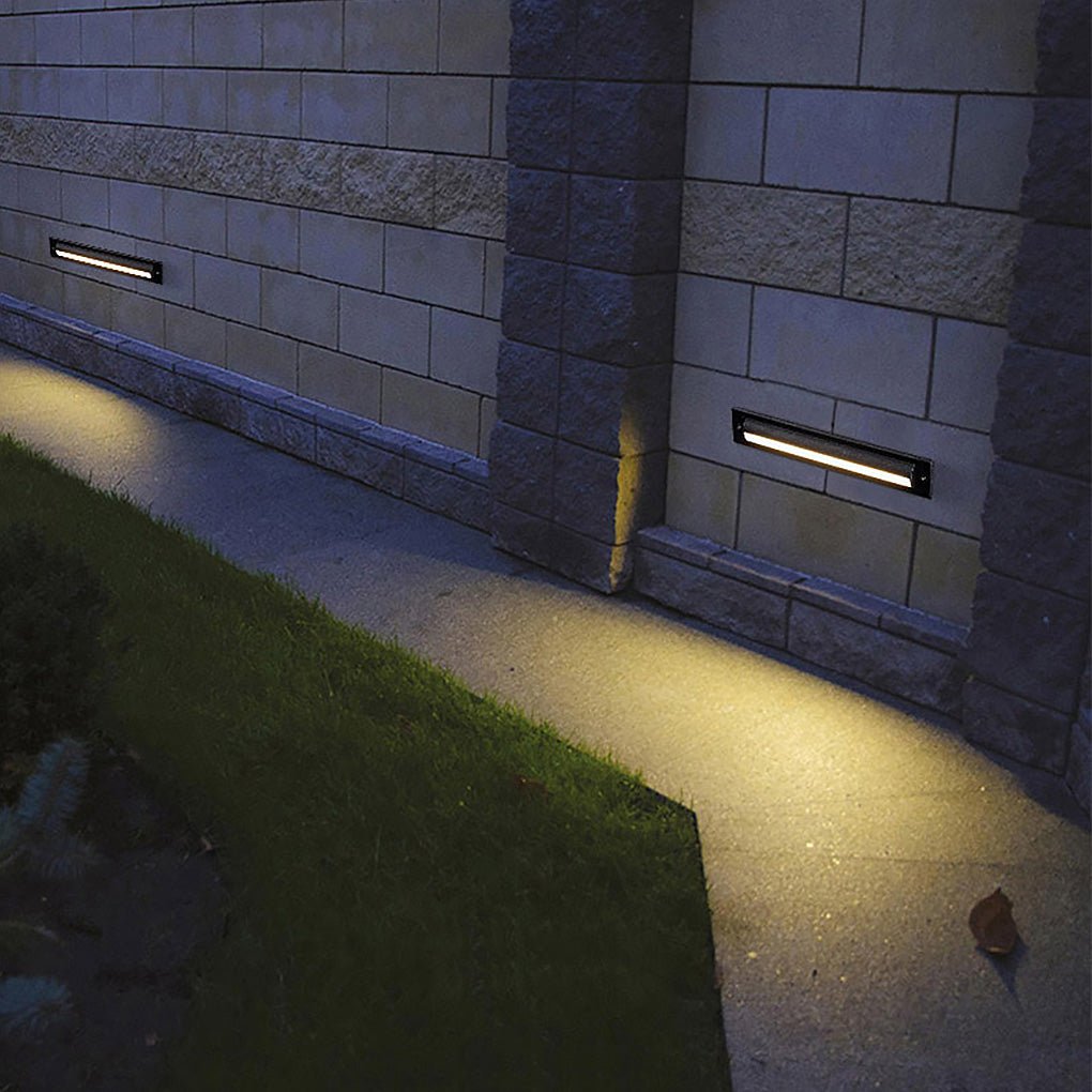 Embedded LED Bar Step & Deck Light — Die-Cast Aluminum, Black, 5W 3000K, IP65 Weatherproof
