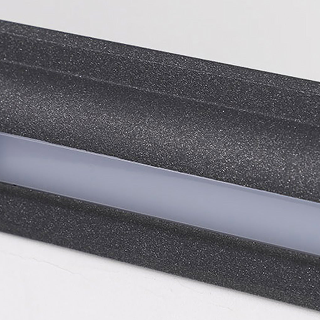 Embedded LED Bar Step & Deck Light — Die-Cast Aluminum, Black, 5W 3000K, IP65 Weatherproof