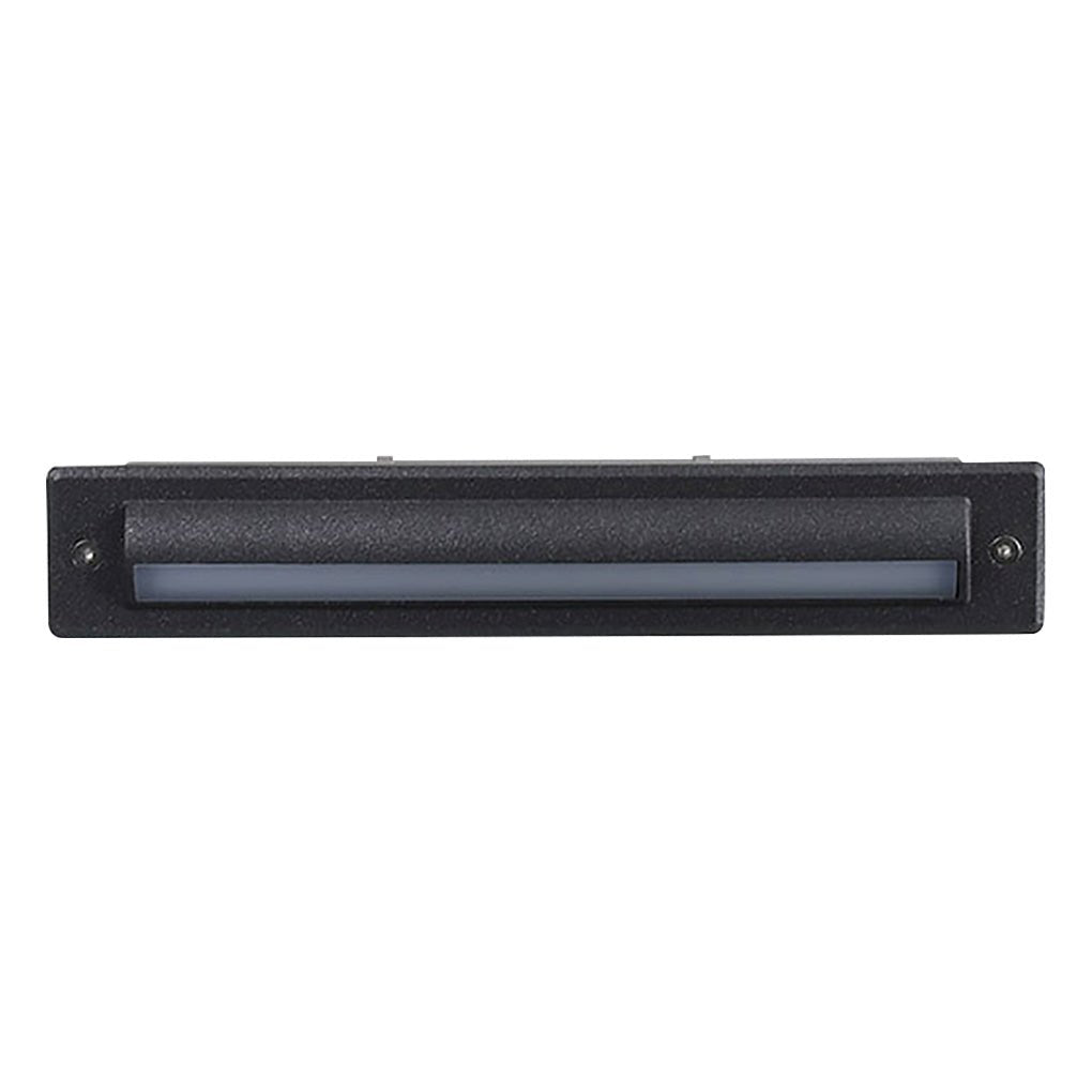 Embedded LED Bar Step & Deck Light — Die-Cast Aluminum, Black, 5W 3000K, IP65 Weatherproof
