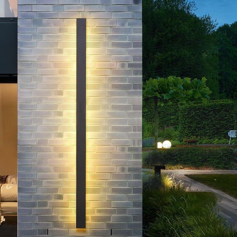 dimmable rgb black minimalist long led linear wall lights