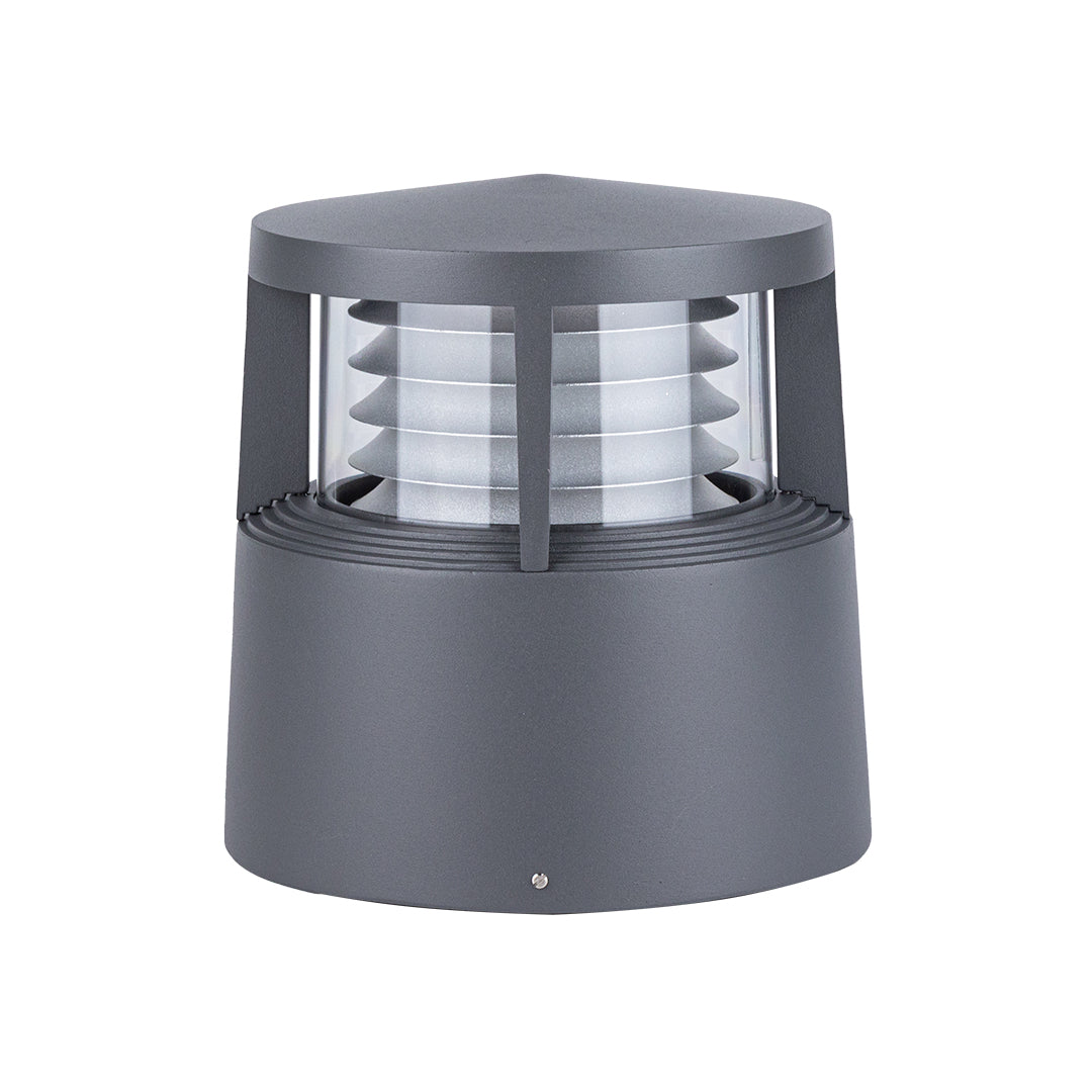 Minimalist Cylindrical LED Bollard Light — Die-Cast Aluminum, 18W, E27, IP65, 3000K Warm White
