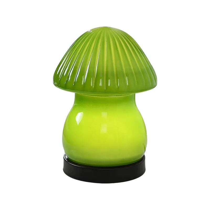 Charming LED Mushroom Baby Lamp in Glass Luxe